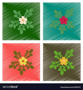 Assembly flat shading style rosa vector image