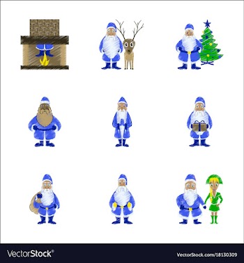 Assembly flat shading style santa claus vector image