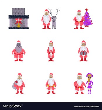 Assembly flat shading style santa claus vector image