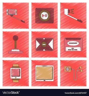 Assembly flat shading style smartphone selfie vector image
