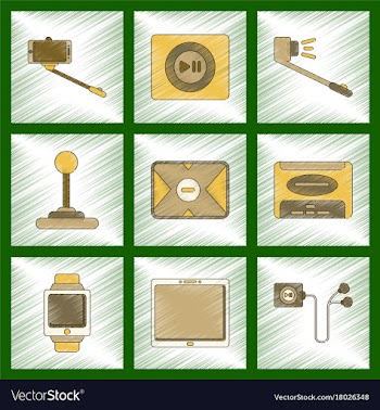 Assembly flat shading style smartphone selfie vector image