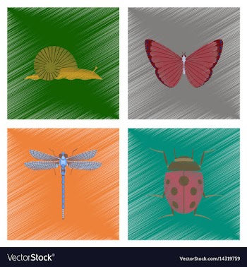 Assembly flat shading style snail vector image