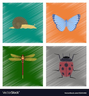 Assembly flat shading style snail vector image