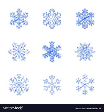 Assembly flat shading style snowflake vector image
