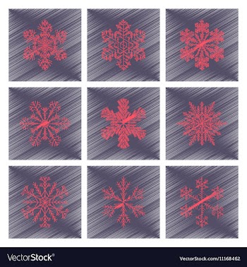 Assembly flat shading style snowflake vector image
