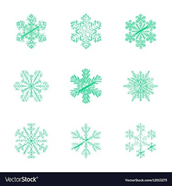 Assembly flat shading style snowflake vector image