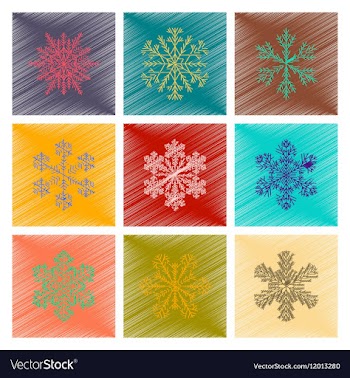 Assembly flat shading style snowflake vector image