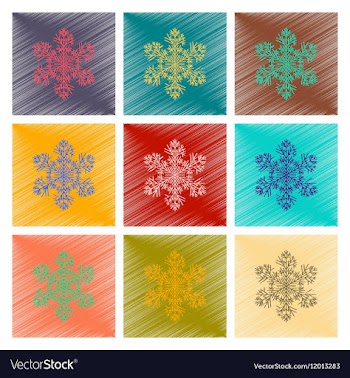 Assembly flat shading style snowflake vector image
