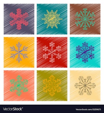 Assembly flat shading style snowflake vector image