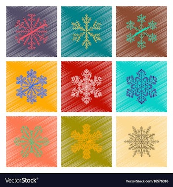 Assembly flat shading style snowflake vector image