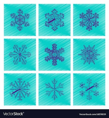 Assembly flat shading style snowflake vector image