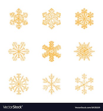 Assembly flat shading style snowflake vector image