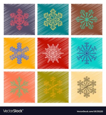 Assembly flat shading style snowflake vector image
