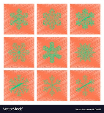Assembly flat shading style snowflake vector image