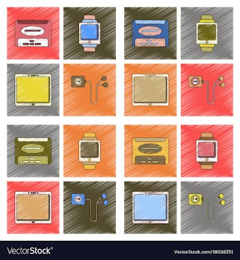 Assembly flat shading style tablet gadget digital vector image
