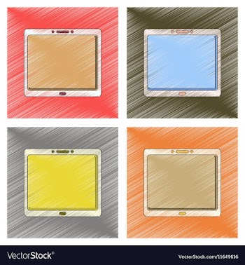 Assembly flat shading style tablet vector image