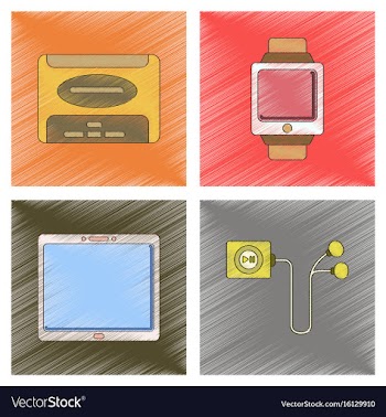 Assembly flat shading style tablet vector image