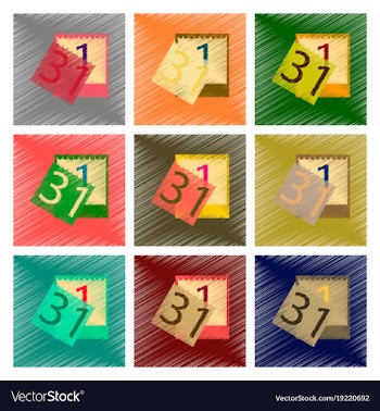 Assembly flat shading style tear-off calendar vector image