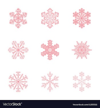 Assembly flat snowflake vector image
