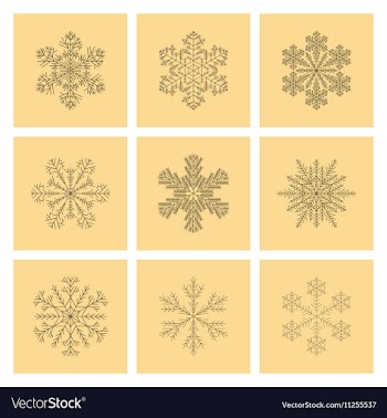 Assembly flat snowflake vector image