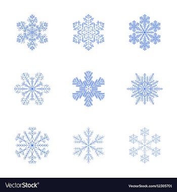 Assembly flat snowflake vector image