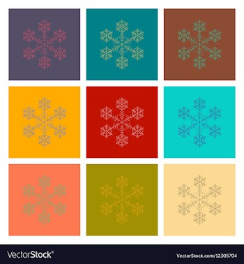Assembly flat snowflake vector image