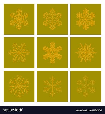 Assembly flat snowflake vector image
