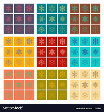 Assembly flat snowflake vector image