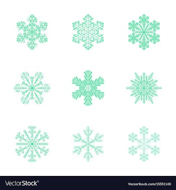 Assembly flat snowflake vector image