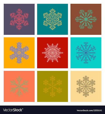 Assembly flat snowflake vector image