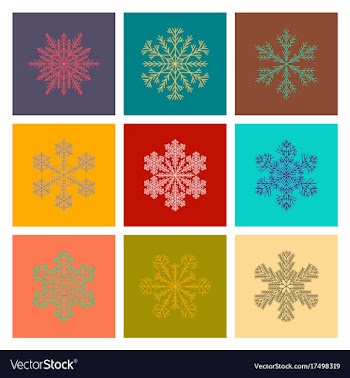 Assembly flat snowflake vector image