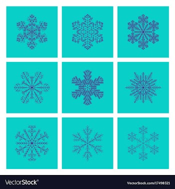 Assembly flat snowflake vector image