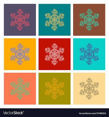 Assembly flat snowflake vector image
