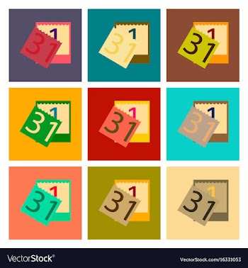 Assembly flat tear-off calendar vector image