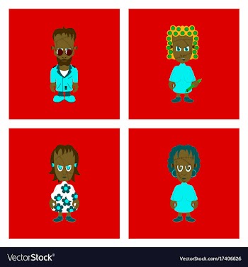 Assembly flat zombie family vector image