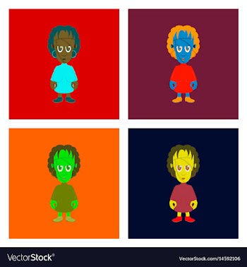 Assembly flat zombie woman vector image