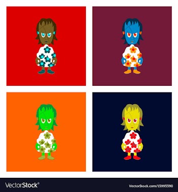 Assembly flat zombie woman vector image
