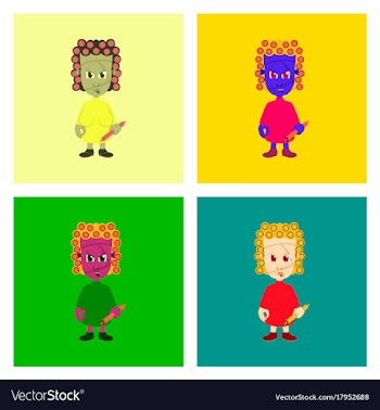 Assembly flat zombie woman vector image