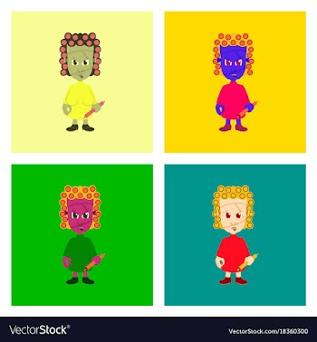 Assembly flat zombie woman vector image