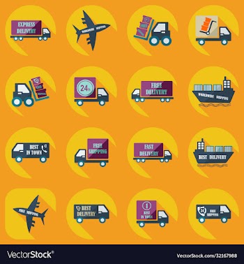 assembly icons transport delivery set