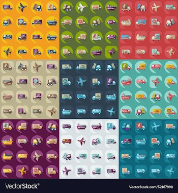 assembly icons transport delivery set