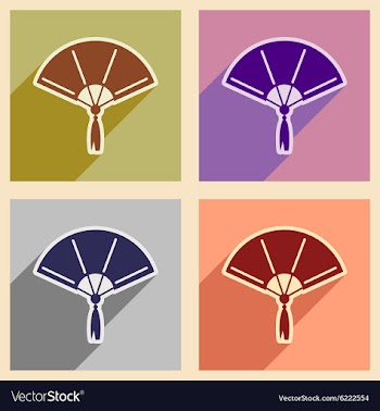 Assembly Japanese fans vector image