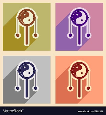 Assembly Japanese hand drums vector image