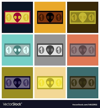 Assembly of flat icons currency vector image