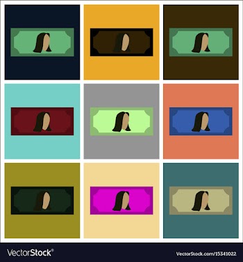 Assembly of flat icons currency vector image