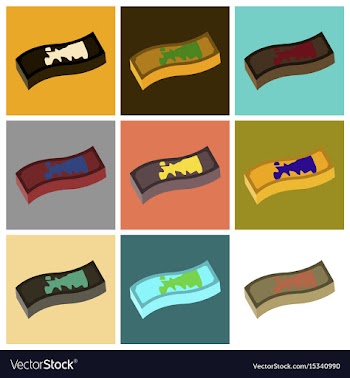 Assembly of flat icons dirty money vector image