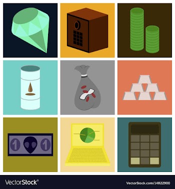 Assembly of flat icons economics business finance vector image