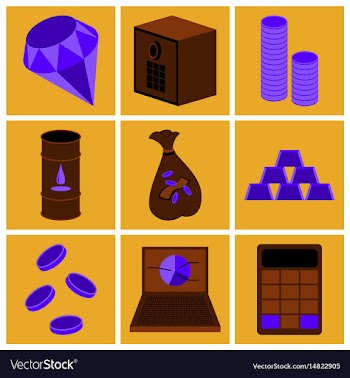 Assembly of flat icons economics business finance vector image