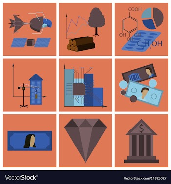 Assembly of flat icons economics business finance vector image