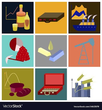 Assembly of flat icons economics business finance vector image